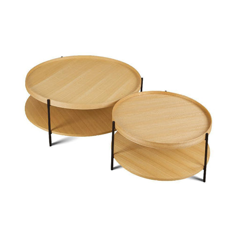 Bark Round Coffee Table (68cm) - Wooden