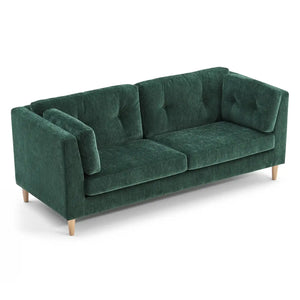 Bernard Chenille Anthracite Dark Green 3 Seater Sofa