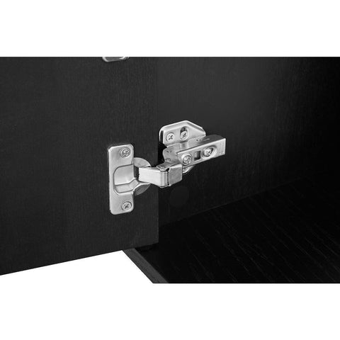 Bistro Sleek Black with Golden Handles TV Unit (Available in Two Sizes)