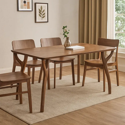 Elfie Rectangle Wooden Dining Table - 140cm