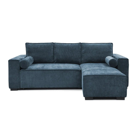 Harrison Corner Sofa Bed in Olive Green Chenille, Navy Chenille or Natural Boucle