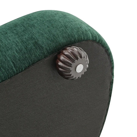 Laura Chenille Curved Anthracite Dark Green 3 Seater Sofa