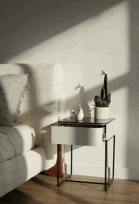 Newham Metal Bedside (Available in White and Black)