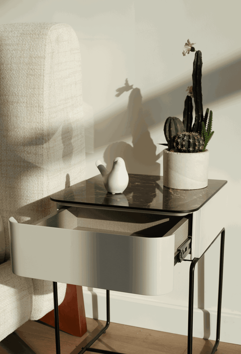 Newham Metal Bedside (Available in White and Black)