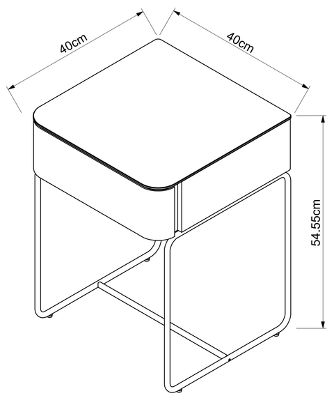 Newham Metal Bedside (Available in White and Black)