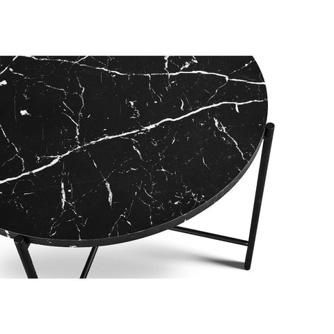 Orbit Marble-Top Round Side Table Set - Lumber & Hollow Designs