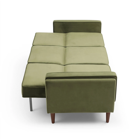 Paolo Sofa Bed in Olive Green Velvet or Ink Velvet