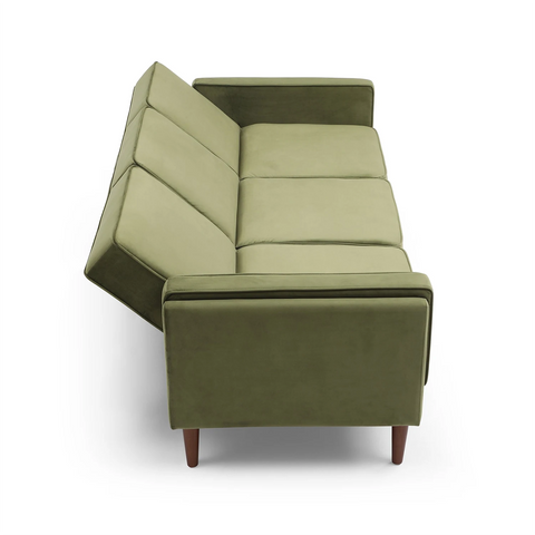 Paolo Sofa Bed in Olive Green Velvet or Ink Velvet