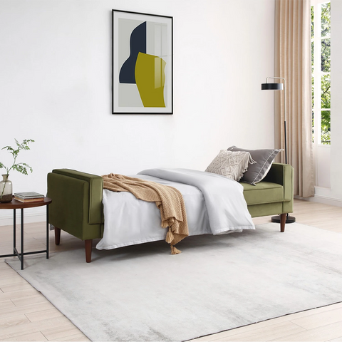 Paolo Sofa Bed in Olive Green Velvet or Ink Velvet