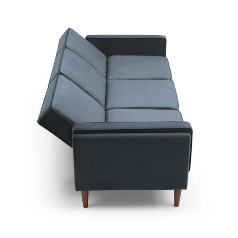 Paolo Sofa Bed in Olive Green Velvet or Ink Velvet