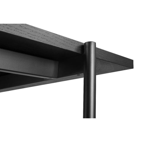 Quarry Rectangle Dining Table with X-Cross Steel Frame in Black