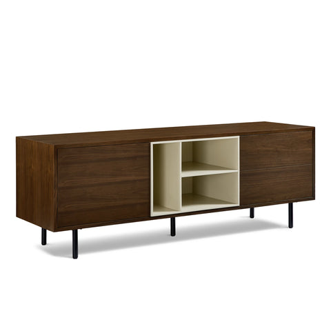 Vero Walnut & Cream Wooden TV Cabinet