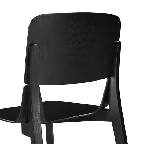 Alba Set of 2 Black Wooden Dining Chairs
