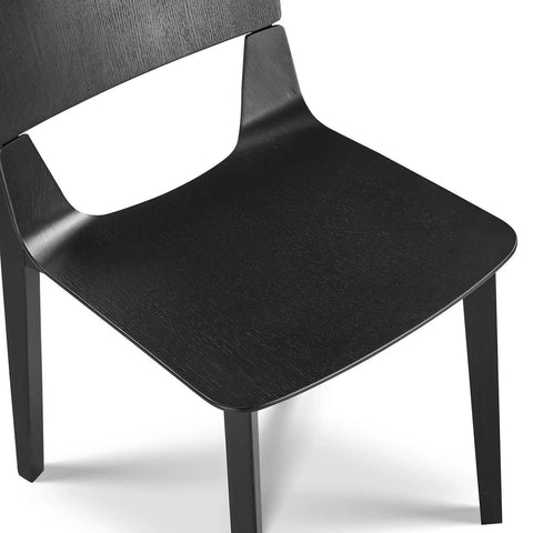 Alba Set of 2 Black Wooden Dining Chairs