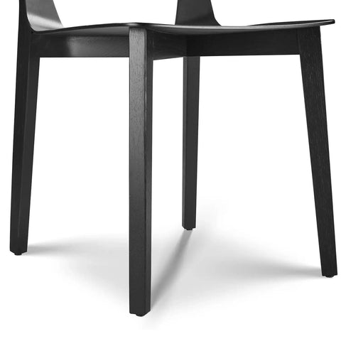Alba Set of 2 Black Wooden Dining Chairs