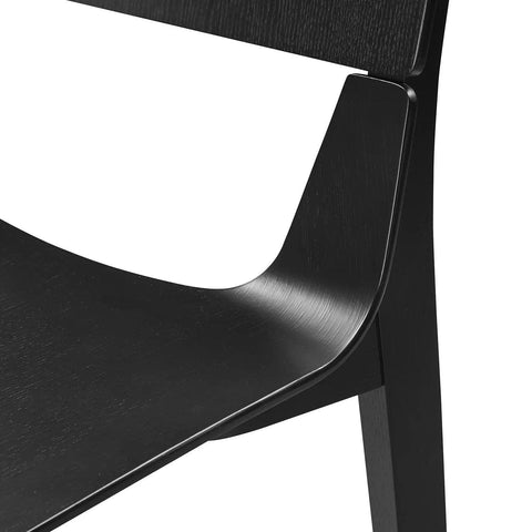 Alba Set of 2 Black Wooden Dining Chairs