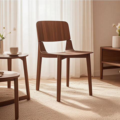 Alba Set of 2 Walnut Wooden Dining Chairs