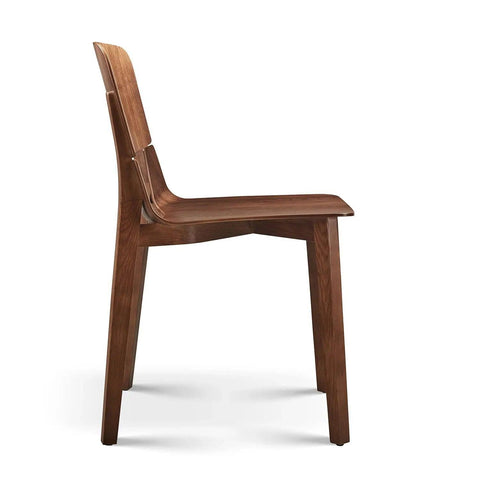 Alba Set of 2 Walnut Wooden Dining Chairs