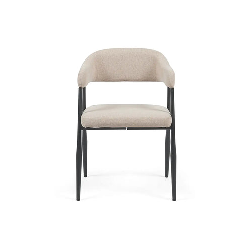 Chelsea Set of 2 Champagne Fabric Dining Chairs