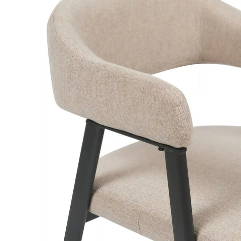 Chelsea Set of 2 Champagne Fabric Dining Chairs