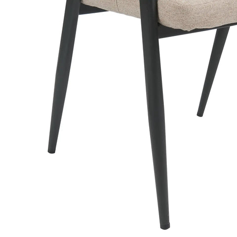 Chelsea Set of 2 Champagne Fabric Dining Chairs
