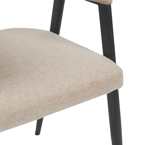 Chelsea Set of 2 Champagne Fabric Dining Chairs