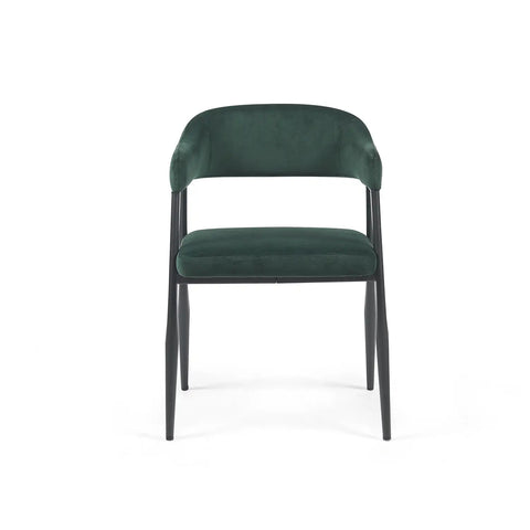 Chelsea Set of 2 Dark Green Velvet Dining Chairs