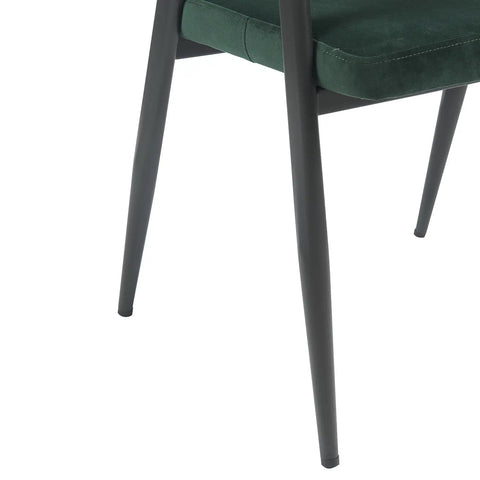 Chelsea Set of 2 Dark Green Velvet Dining Chairs