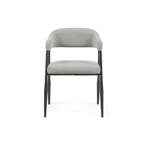 Chelsea Set of 2 Dark Grey Fabric Dining Chairs