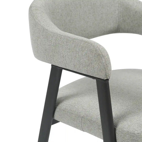 Chelsea Set of 2 Dark Grey Fabric Dining Chairs