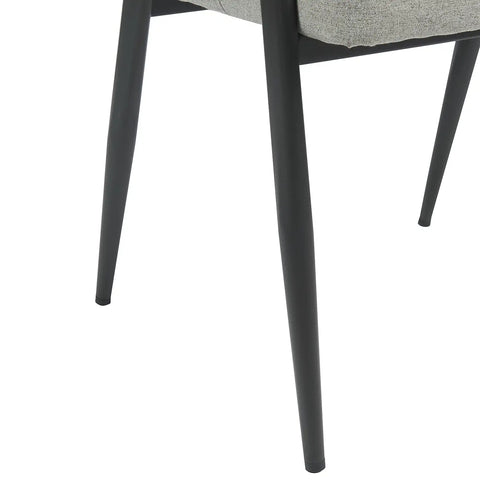 Chelsea Set of 2 Dark Grey Fabric Dining Chairs