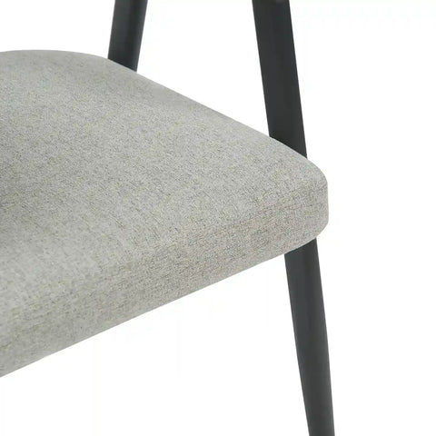 Chelsea Set of 2 Dark Grey Fabric Dining Chairs