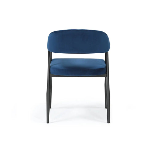 Chelsea Set of 2 Dark Navy Velvet Dining Chairs