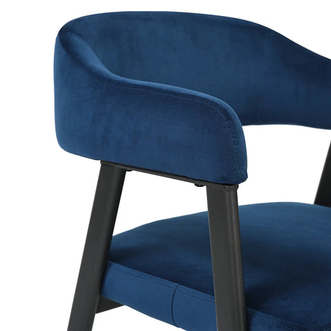 Chelsea Set of 2 Dark Navy Velvet Dining Chairs