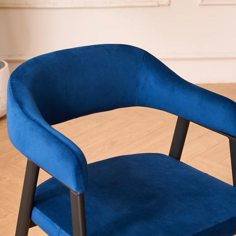 Chelsea Set of 2 Dark Navy Velvet Dining Chairs