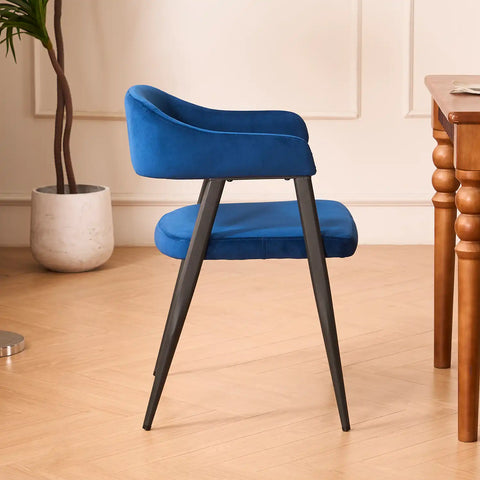 Chelsea Set of 2 Dark Navy Velvet Dining Chairs