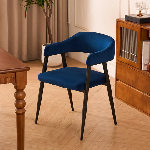 Chelsea Set of 2 Dark Navy Velvet Dining Chairs