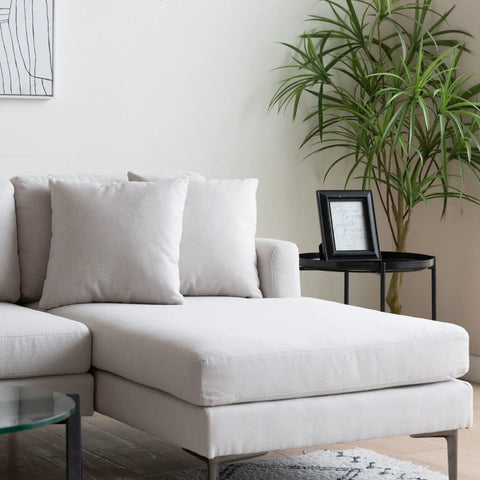 Orka Fabric Left Corner Sofa - Beige
