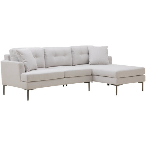 Orka Fabric Left Corner Sofa - Beige