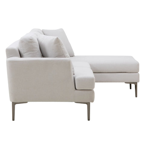 Orka Fabric Left Corner Sofa - Beige