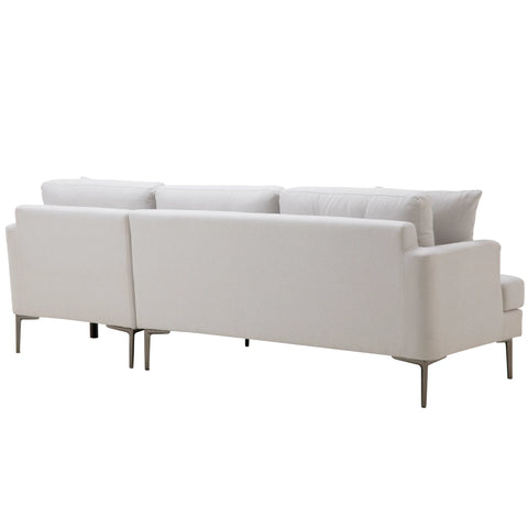 Orka Fabric Left Corner Sofa - Beige