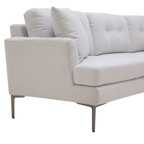 Orka Fabric Left Corner Sofa - Beige