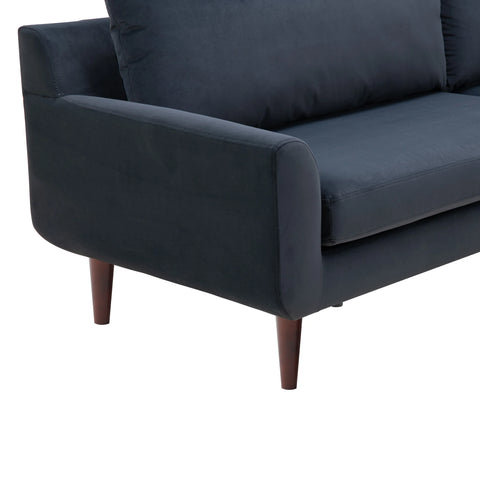 Vega Velvet Modular Corner Sofa - Dark Grey Charcoal