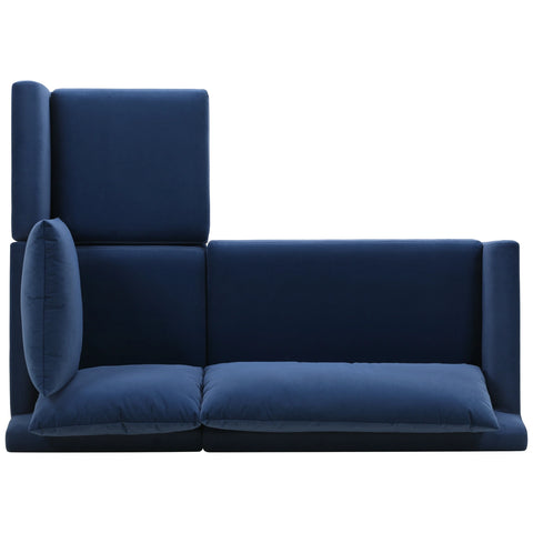 Vega Velvet Modular Corner Sofa - Navy
