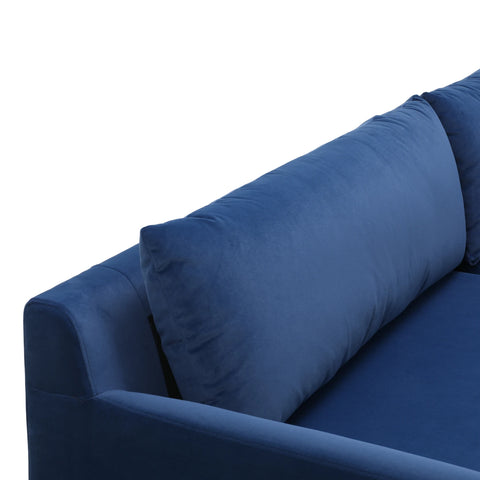 Vega Velvet Modular Corner Sofa - Navy