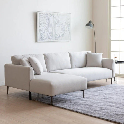 Barry Fabric Right Corner Sofa - Beige