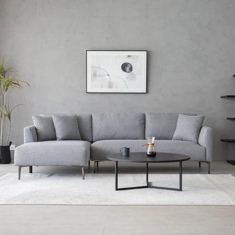Barry Fabric Right Corner Sofa - Dark Grey