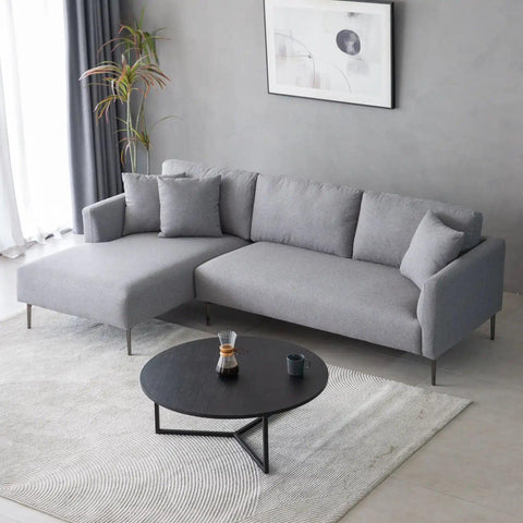 Barry Fabric Right Corner Sofa - Dark Grey