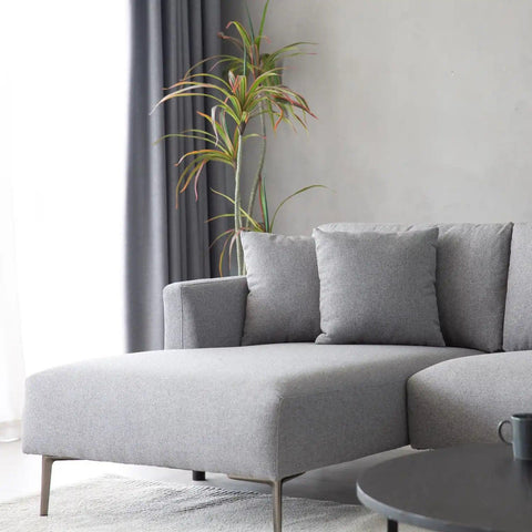 Barry Fabric Right Corner Sofa - Dark Grey