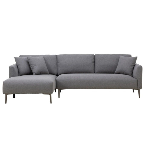 Barry Fabric Right Corner Sofa - Dark Grey